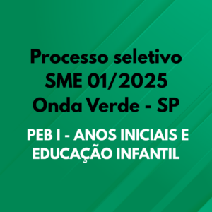 PEB I - ANOS INICIAIS E EDUCAÇÃO INFANTIL